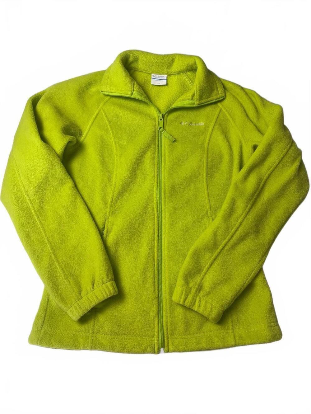 Columbia Fleece Jacket Womens XS Neon Lime Green